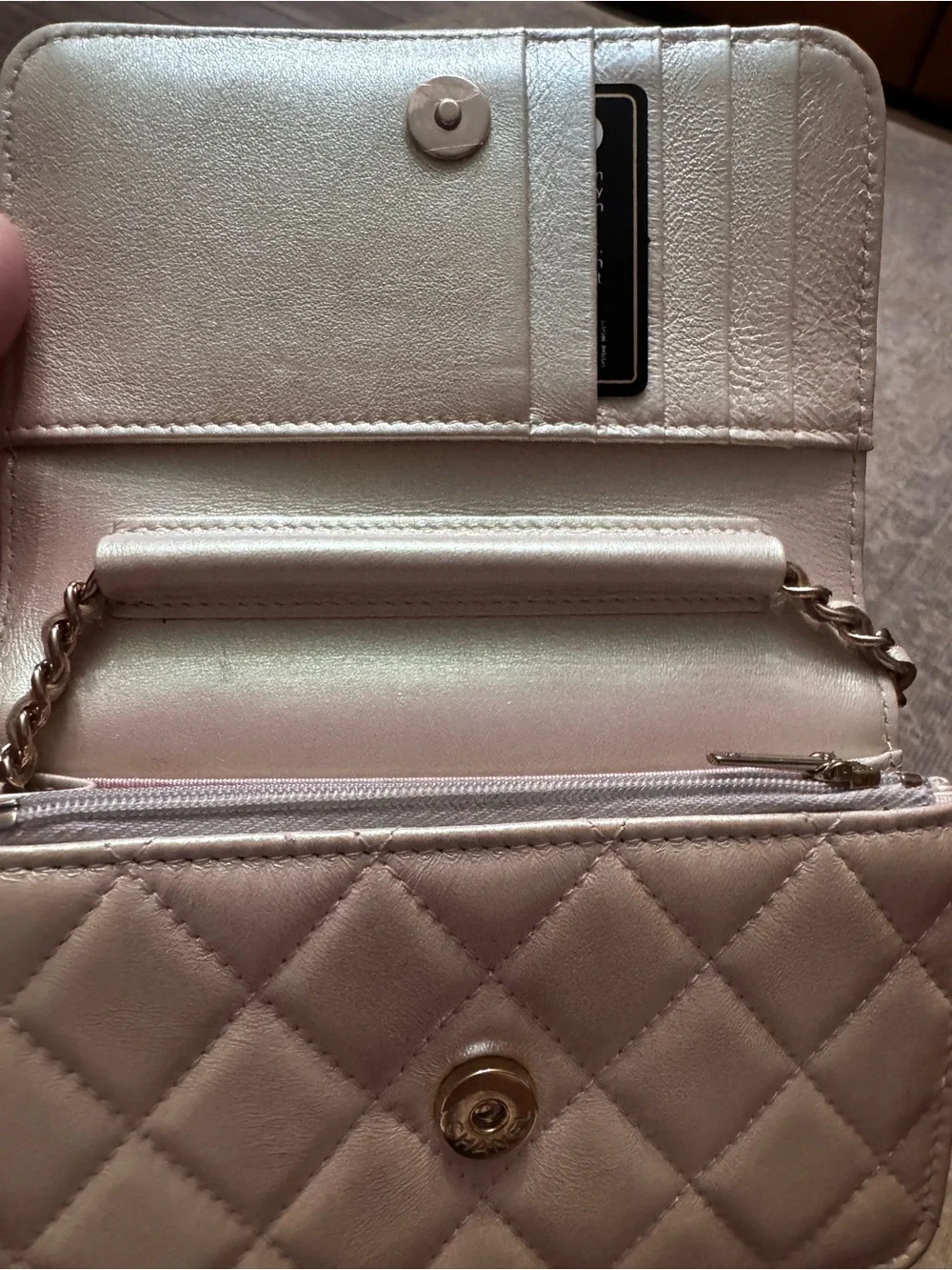 CHANEL iridescent quilted